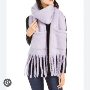 Grey Steve Madden Soft Muffler Scarf With Pockets